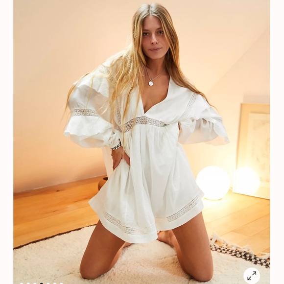 ISO👀 FREE PEOPLE SEASHELL SKORT ROMPER IVORY SIZE XL OR L - Picture 4 of 6